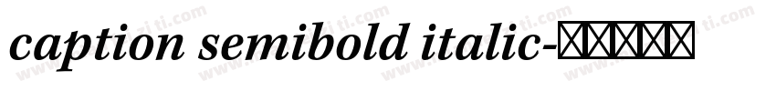 caption semibold italic字体转换